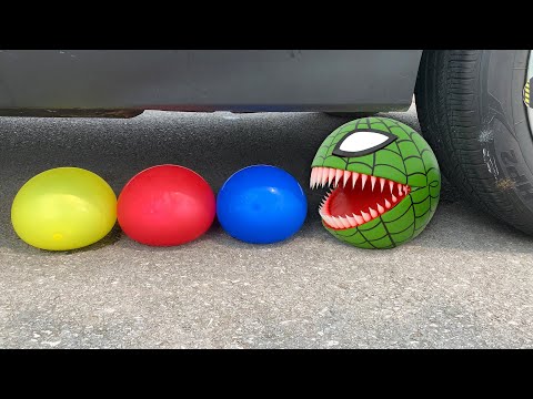 Experiment Car vs Watermelon Pacman vs Watter balloons | Crushing Crunchy & Soft Things by Car